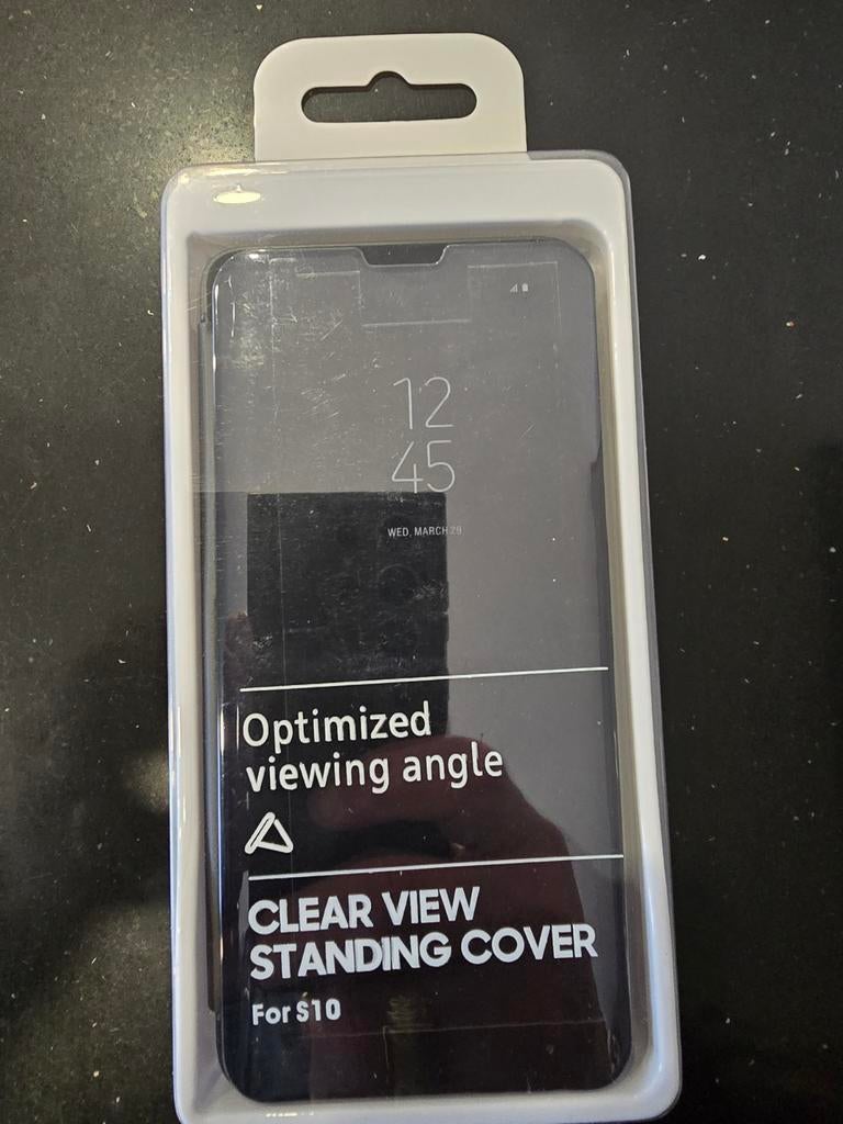 Clear View Standing Cover voor Samsung Galaxy s10, Telecommunicatie, Ophalen of Verzenden, Nieuw, Overige modellen, Frontje of Cover