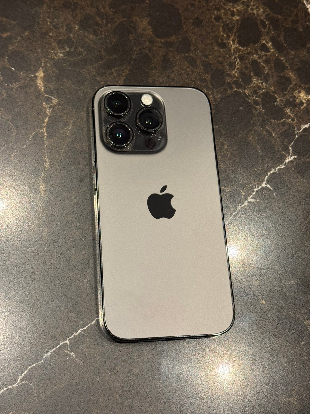 iPhone 14 Pro Spaceblack - Krasvrij, Zwart, Ophalen of Verzenden, Zo goed als nieuw, 84 %