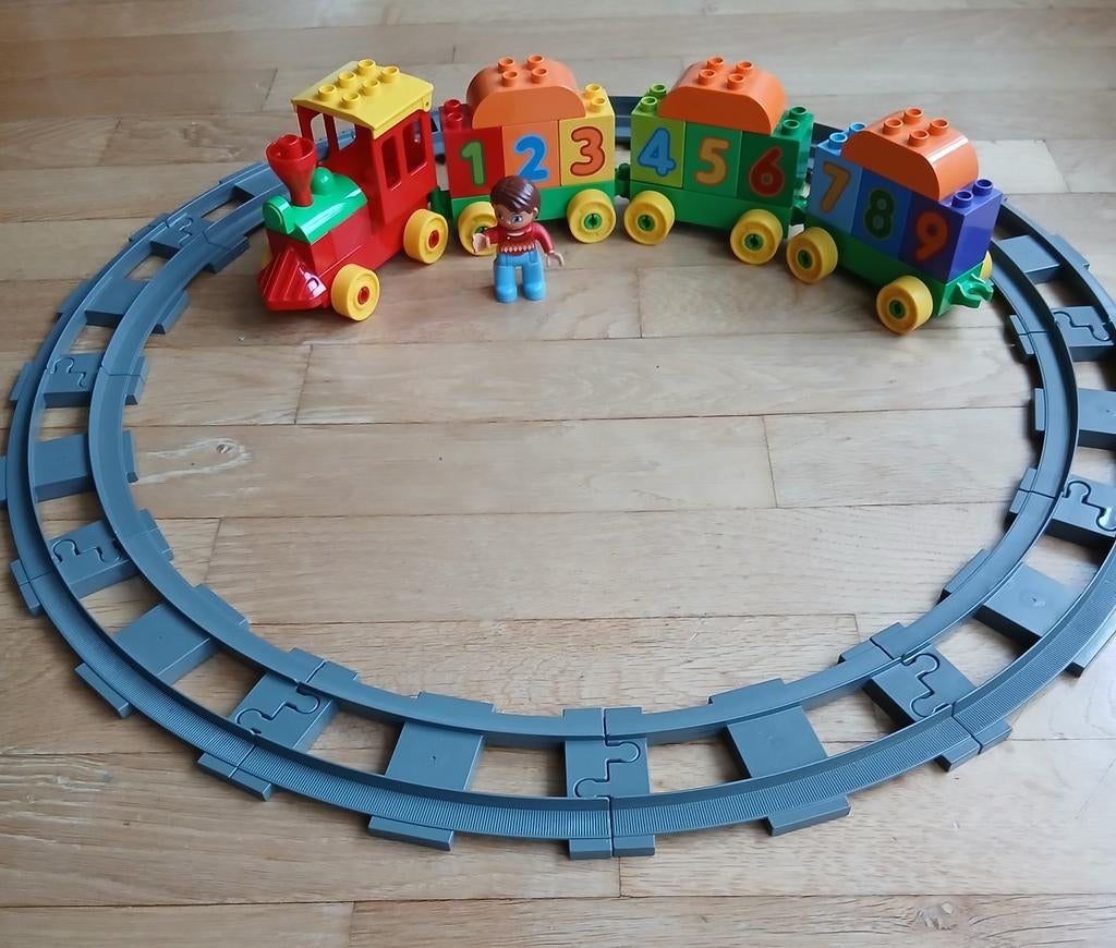 Lego Duplo Getaalen Trein Inclusief Rails, Ophalen of Verzenden, Zo goed als nieuw