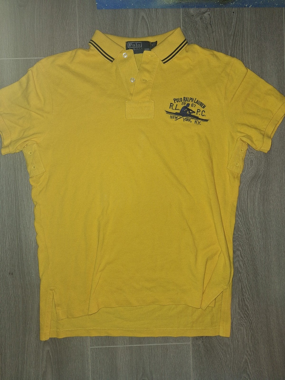 Gele Vintage Ralph Lauren polo, Maat 48/50 (M), Geel, Ophalen of Verzenden, Polo Ralph Lauren