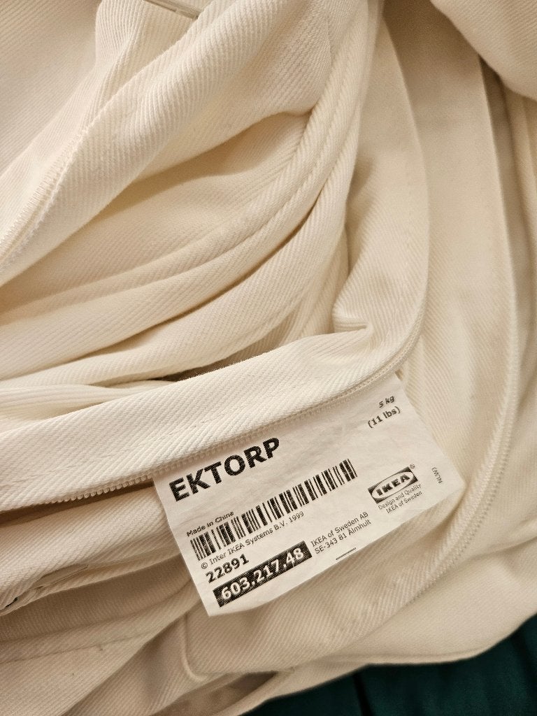 Vittaryd WIT Hoes 2 zits Ikea Ektorp bank, Ophalen, Gebruikt, Tweepersoons, 75 tot 100 cm