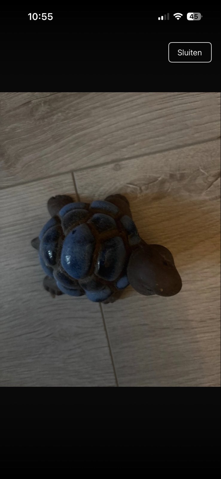 Decoratieve schildpad van steen/keramiek, Verzenden, Gebruikt, Meerkleurig, Steen/keramiek