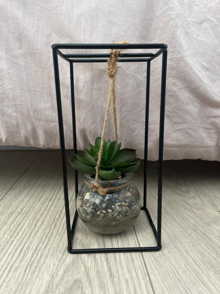 Decoratieve Kunstplant in Zwart Metalen Frame, Binnen, Groen, Kunstplant, Ophalen of Verzenden