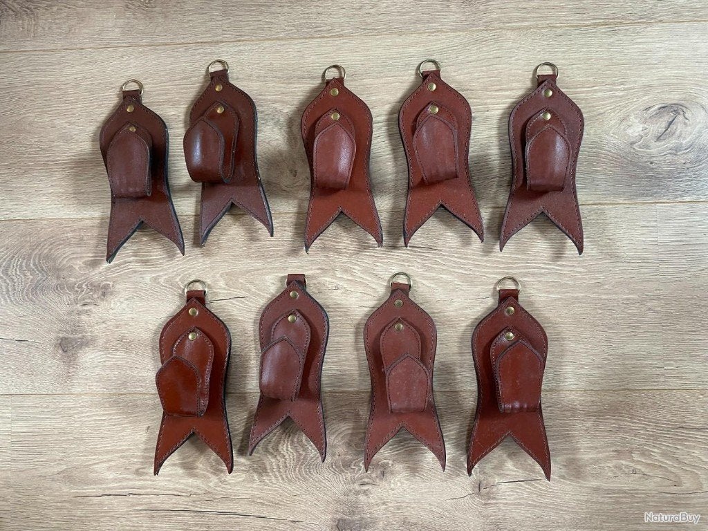 Set van 9 leren geweerhouders, Antiek en Kunst, Ophalen of Verzenden