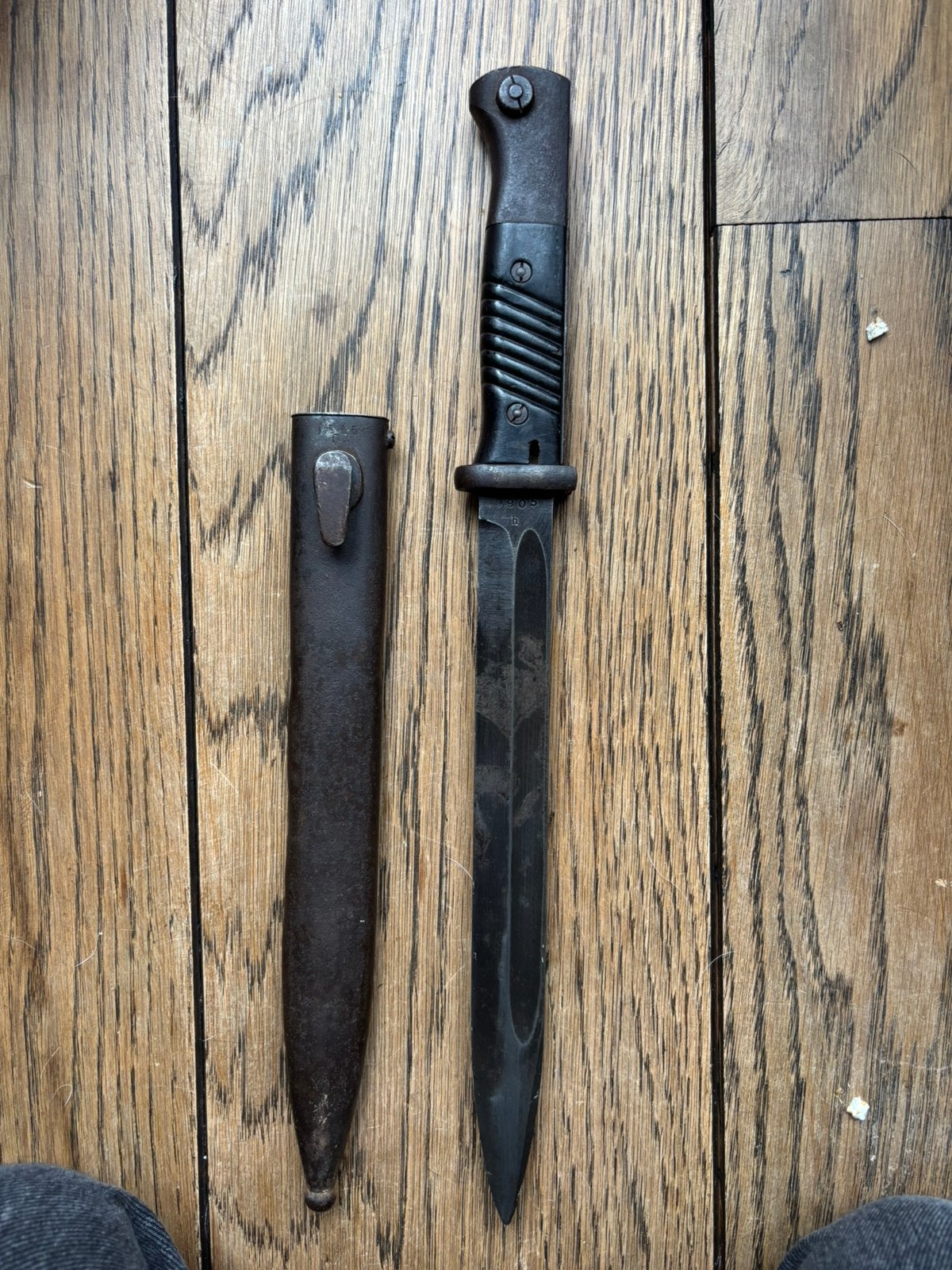 Duitse k98 bajonet oorlog, Ophalen of Verzenden, Duitsland, Mes of Dolk