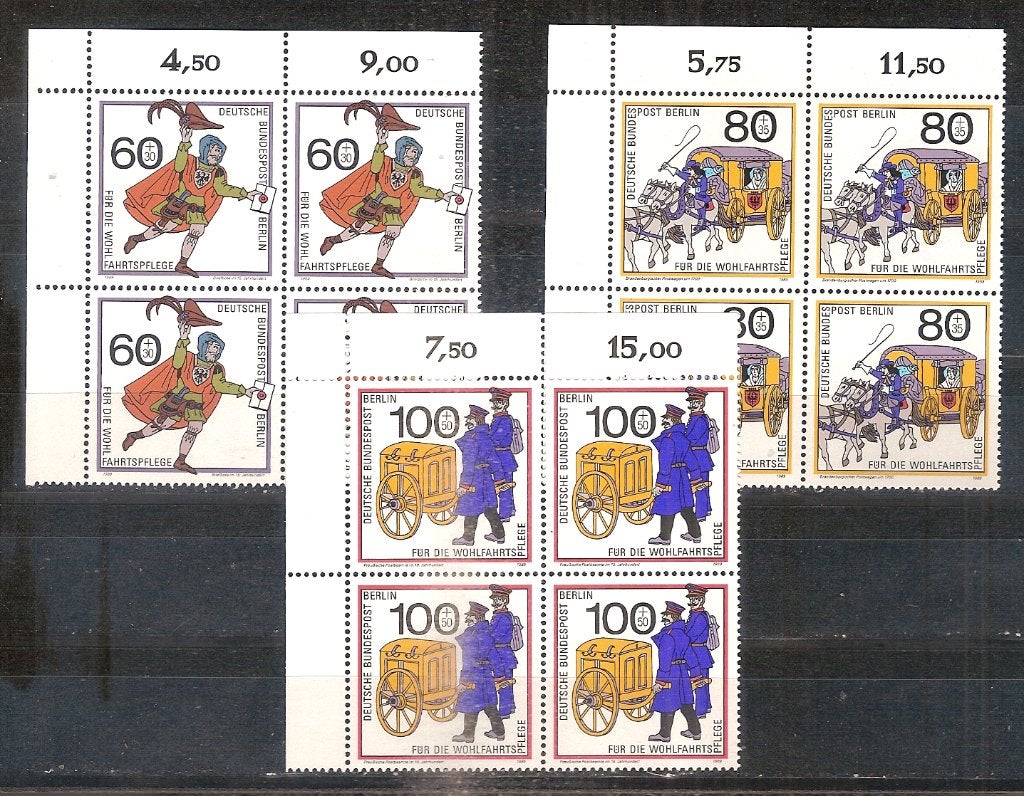 Berlin 852-854 postfris blok van 4, Postzegels en Munten, Ophalen of Verzenden, BRD, Postfris