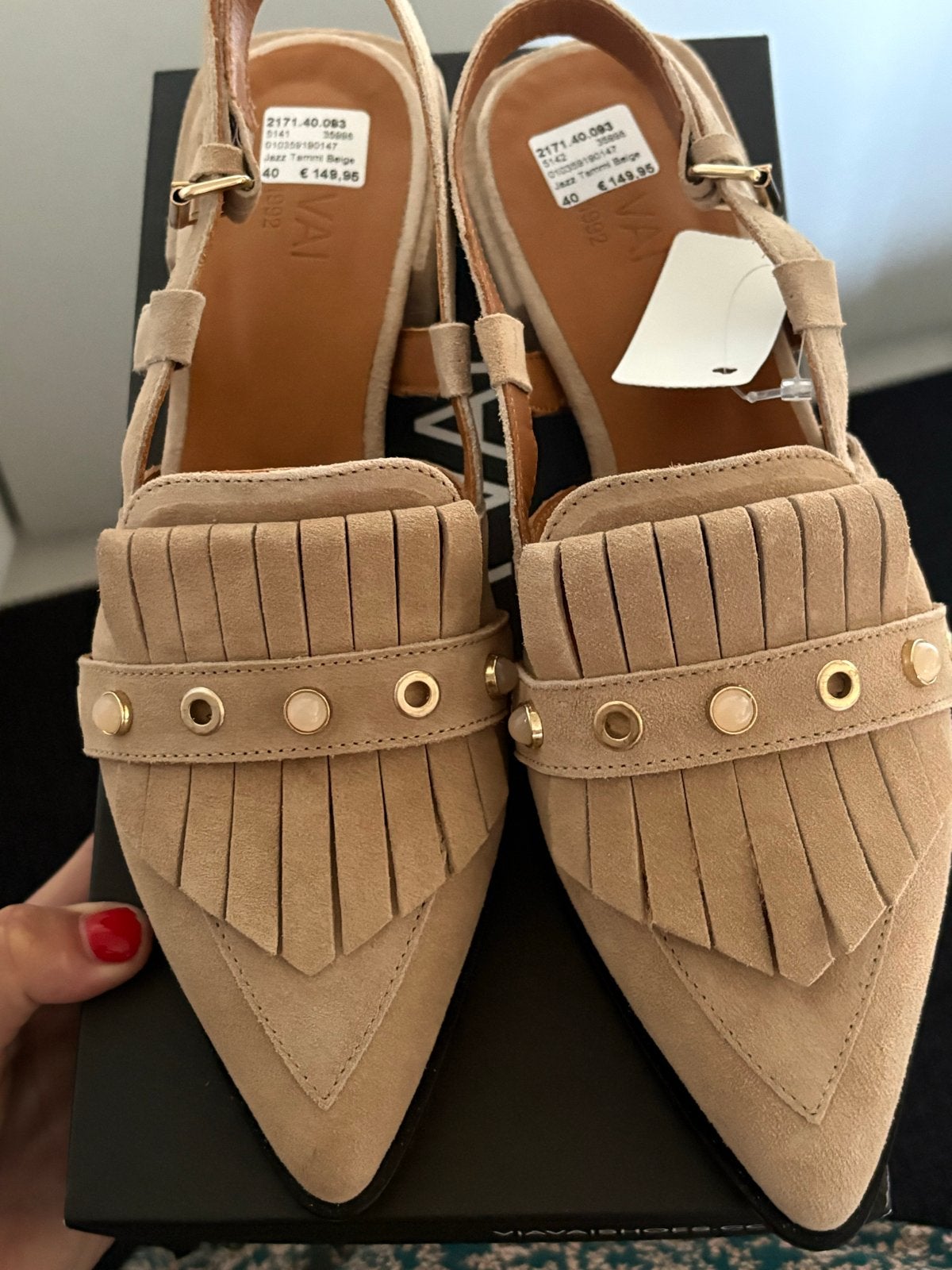 VIA VAI Jazz Tammi Beige Slingback Pumps Maat 40, Ophalen, Nieuw, Beige, Pumps