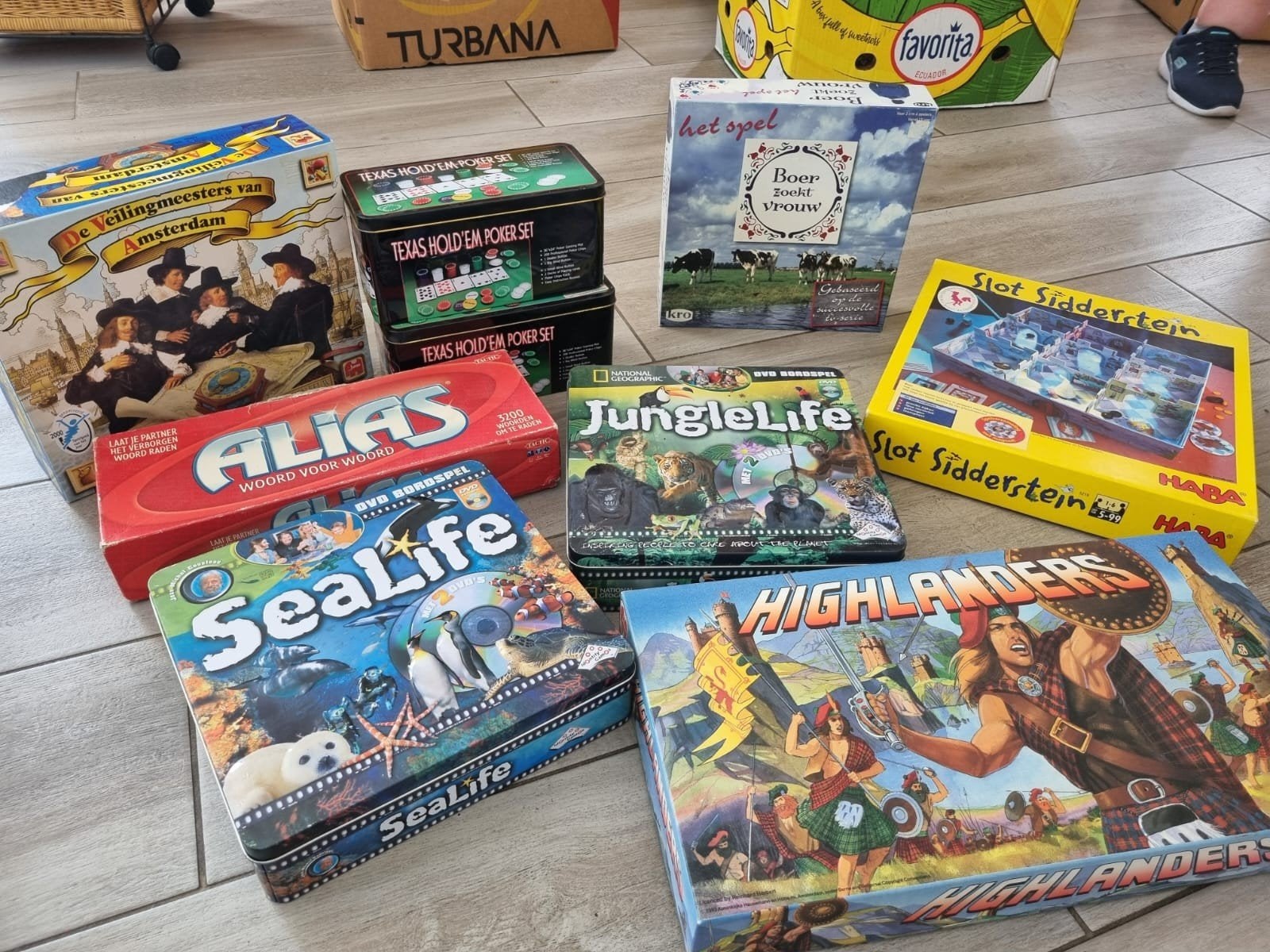 Diverse Spellen: Bordspellen, Kaartspellen en Meer, Vijf spelers of meer, Ophalen of Verzenden, Gebruikt, Verschillende uitgevers