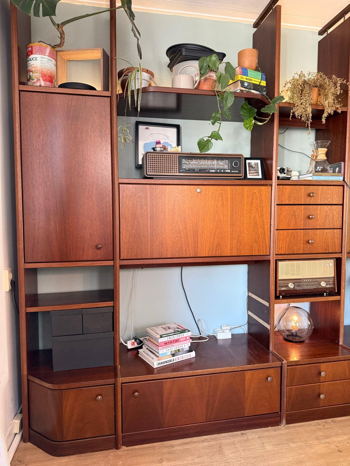 Vintage Hülsta Modulaire Open Kast met Gesloten Elementen, Ophalen, Gebruikt, 200 cm of meer, 300 cm of meer