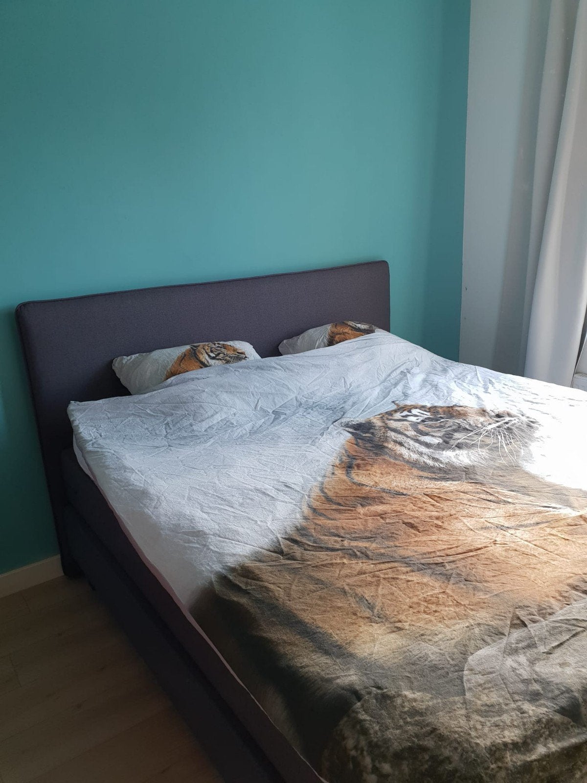 Walra Tweepersoons Boxspring 180x200 cm - Grijs, Ophalen, Gebruikt, Tweepersoons, 180 cm