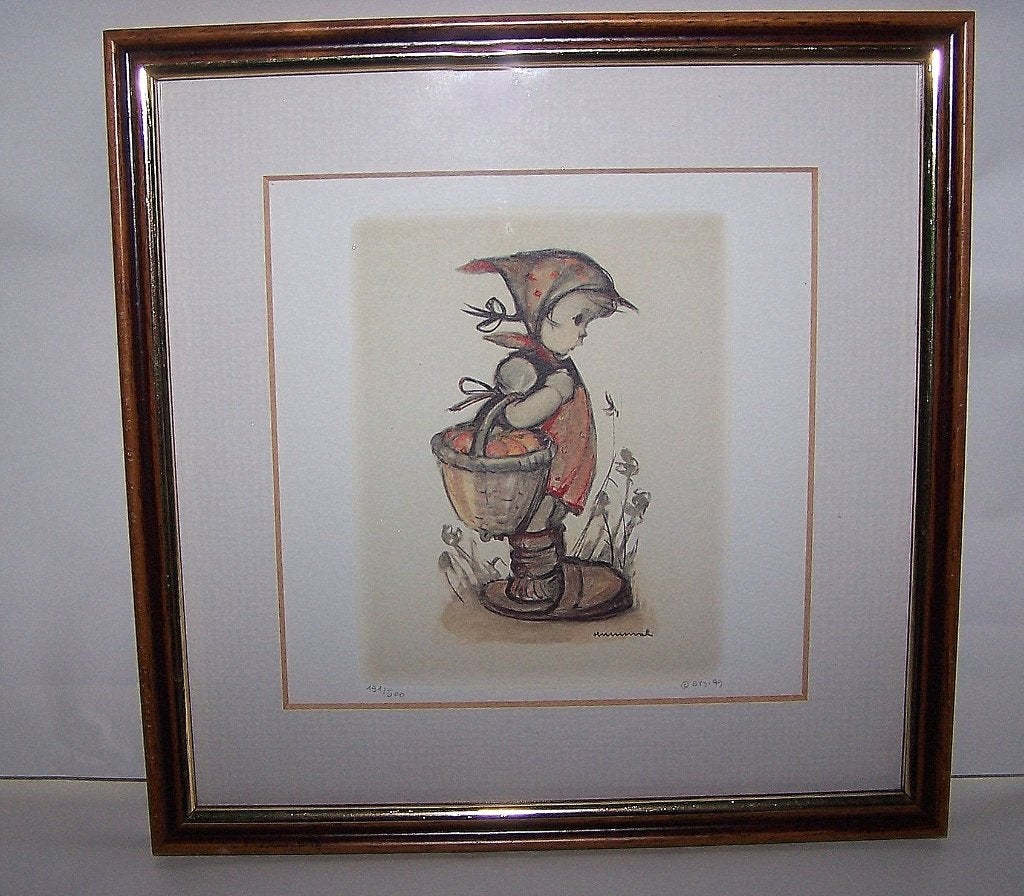 Originele gravure van Hummel met certificaat. Nieuwstaat., Ophalen of Verzenden, 20 cm, 20 cm, Gravure