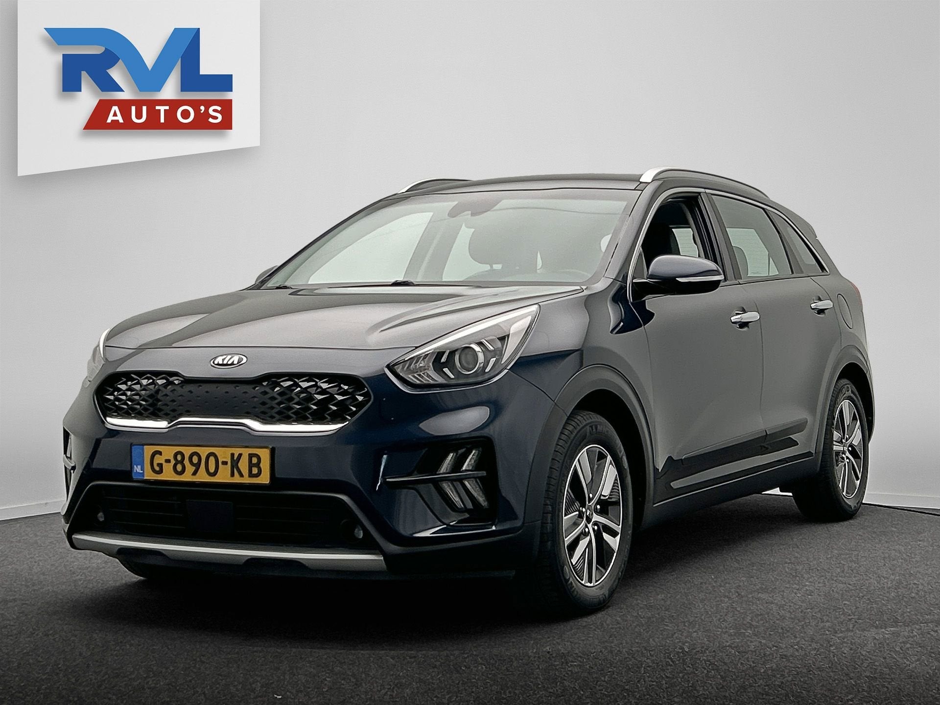 Kia Niro 1.6 GDi Hybrid DynamicLine | Trekhaak | Camera | Ap, Auto's, Kia, Gebruikt, Blauw, Leder en Stof, Origineel Nederlands