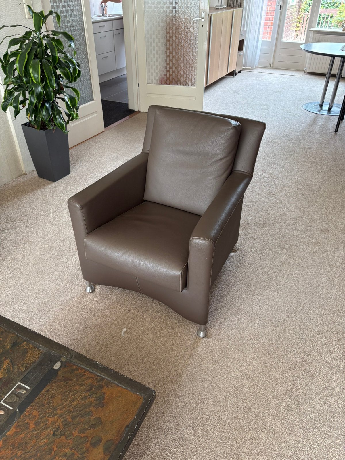 Leolux Paian design meubelset – 2,5-zits bank + fauteuil, Ophalen, 150 tot 200 cm, Driepersoons, Zo goed als nieuw