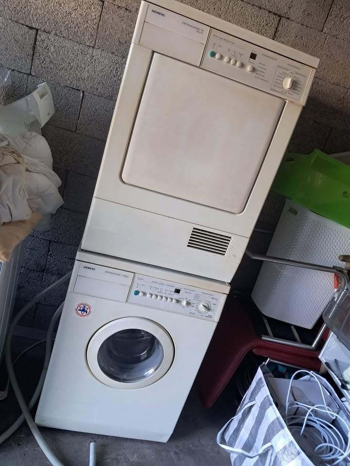Mensen met weinig bugget Siemens wasmachine , condens droger, Ophalen, Refurbished, Voorlader, 85 tot 90 cm