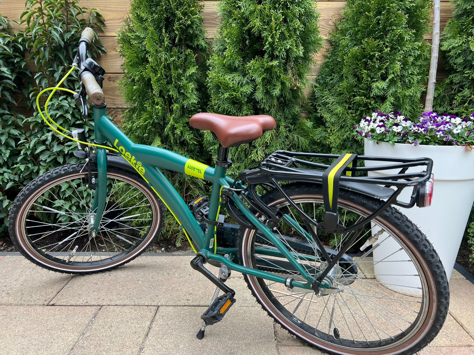 Loekie groene jongensfiets 22 inch, Fietsen en Brommers, Ophalen, Zo goed als nieuw, 22 inch