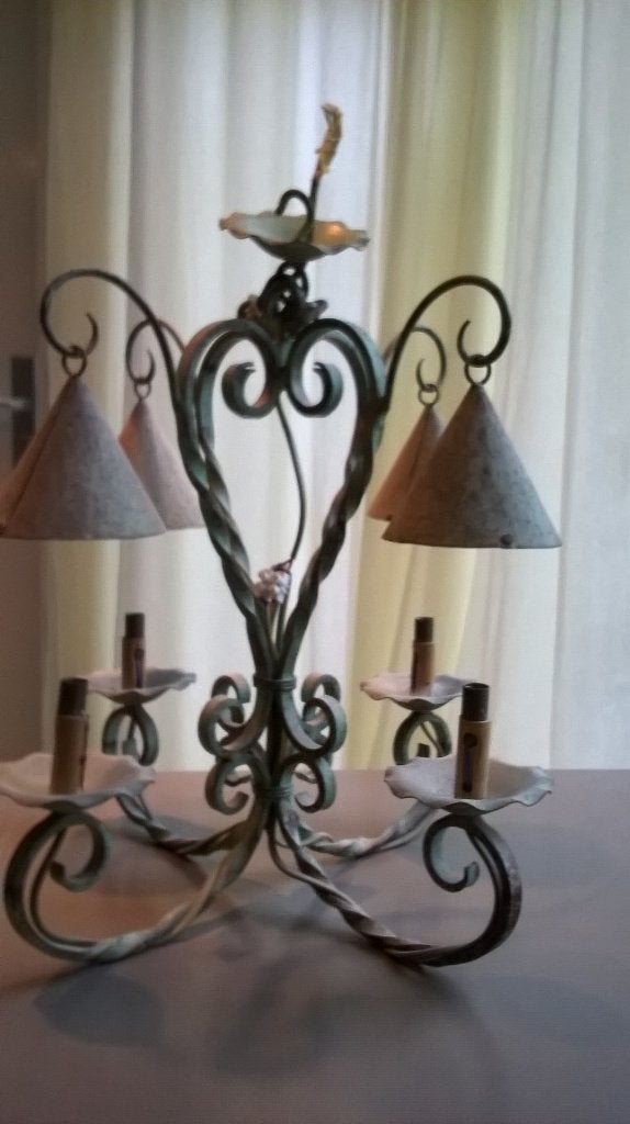 Brocante Franse lamp, Antiek en Kunst, Ophalen