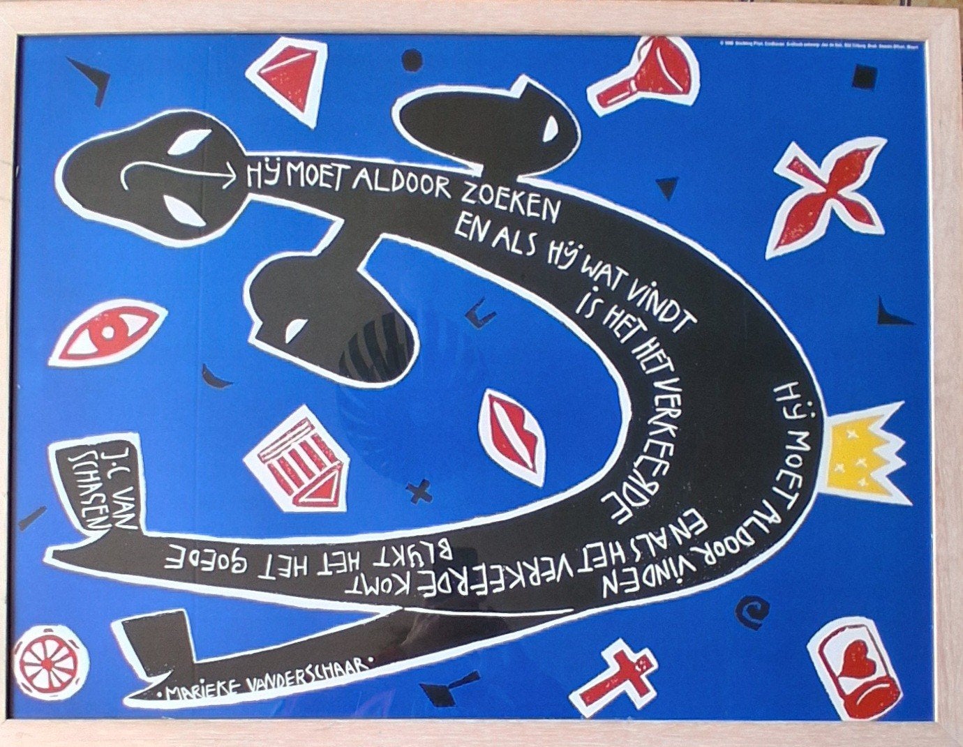 Poëzie poster. 1990.Sticht.-PLINT.  85/65 cm. *Zie tekst., Boeken, Gedichten en Poëzie, Zo goed als nieuw, Meerdere., Ophalen