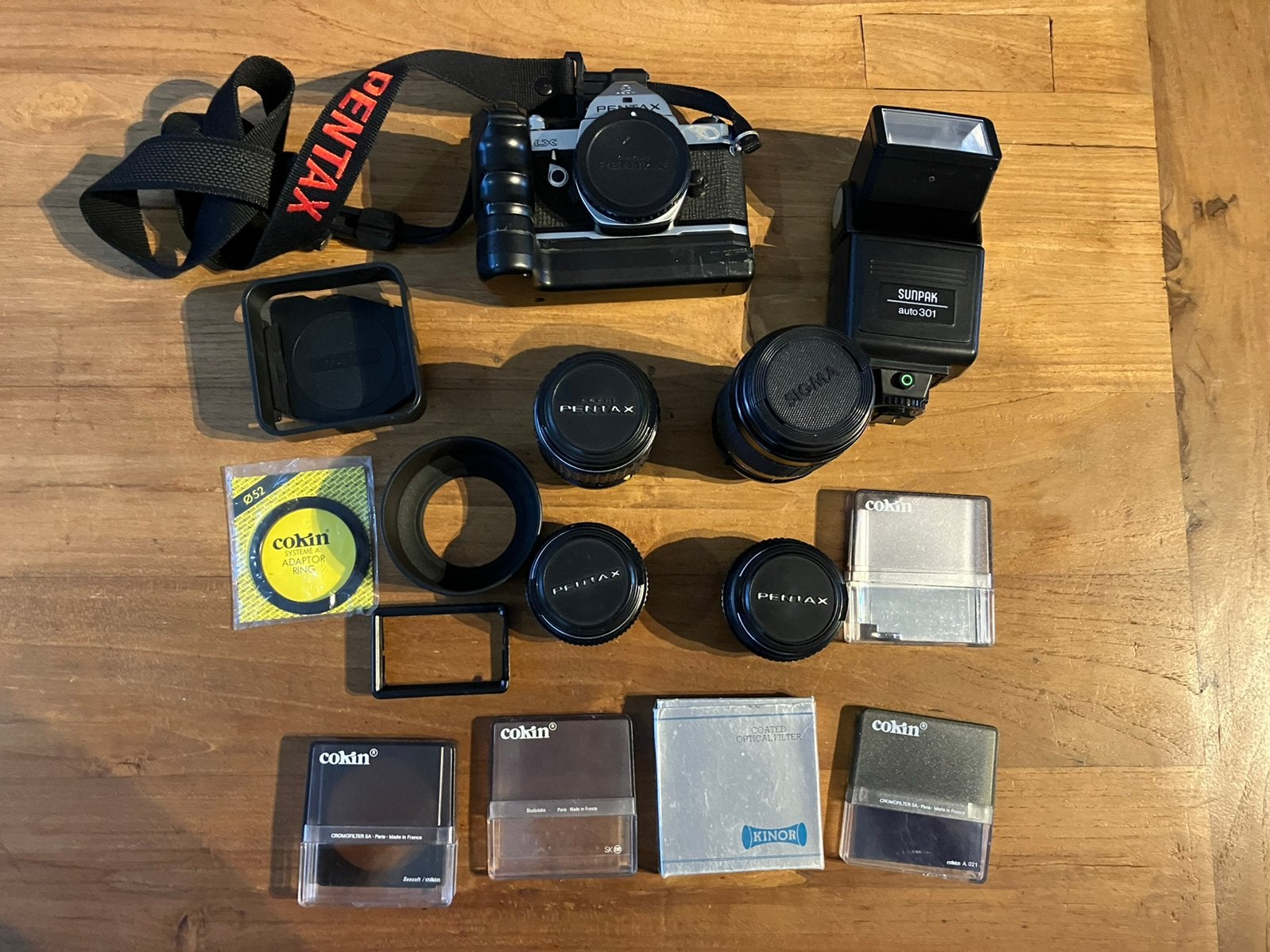Pentax MX met winder, diverse lenzen en tas, Ophalen of Verzenden, Zo goed als nieuw, Spiegelreflex, Pentax
