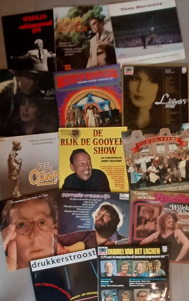 14 x LP // Bomans/Kan/Hermans/De Gooyer/Dorus/Shaffy/List, Cd's en Dvd's, Verzenden, Gebruikt, Overige formaten, Levenslied of Smartlap