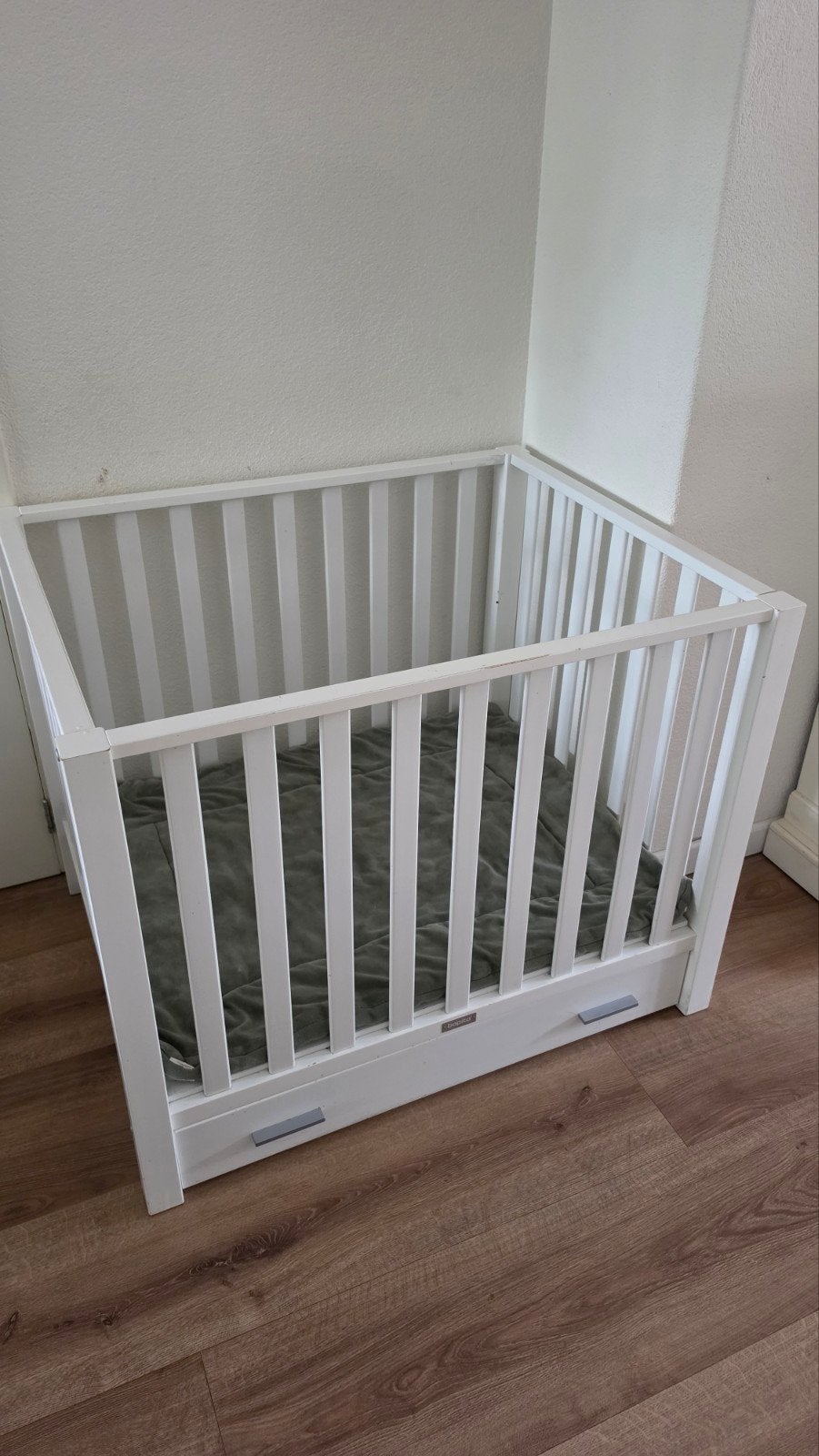 Witte Bopita box met la, Ophalen, Gebruikt, Rechthoekig, In hoogte verstelbaar