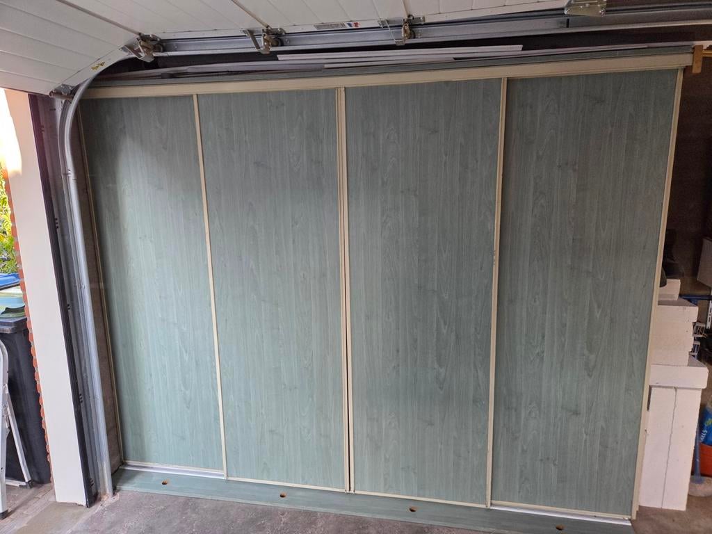 Grote kastenwand met schuifdeuren, planken en lades, Ophalen, Gebruikt