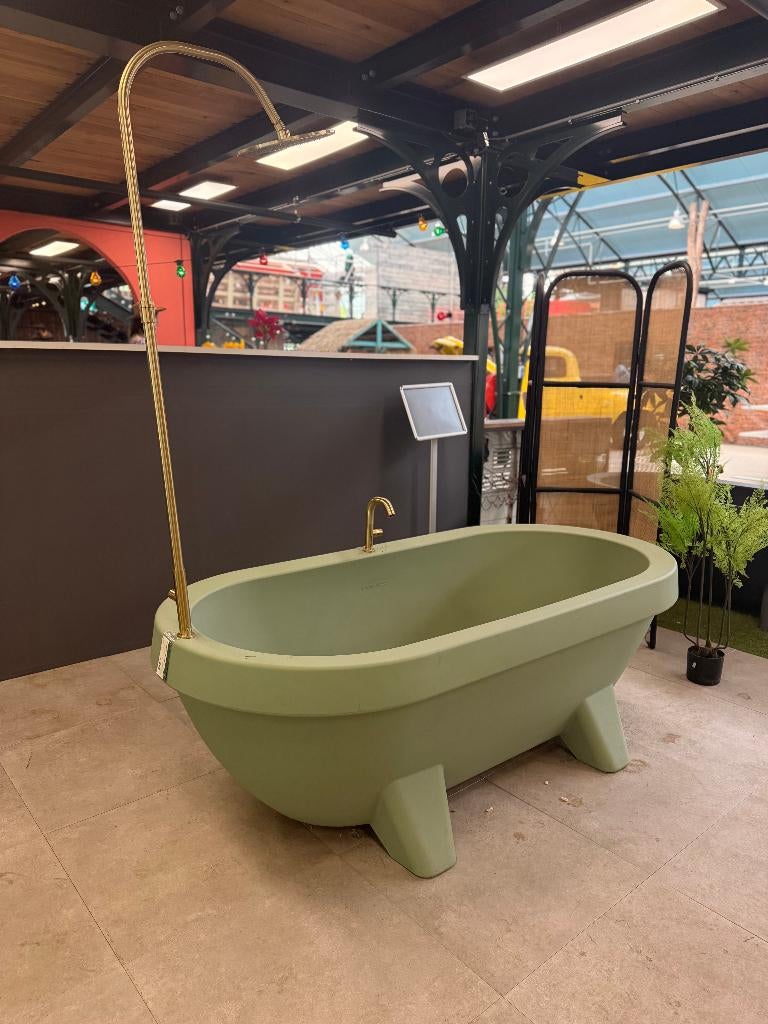 Gardentub | Buitenbad 194x94 cm | Mat Lime, Ophalen, Zo goed als nieuw, Bad