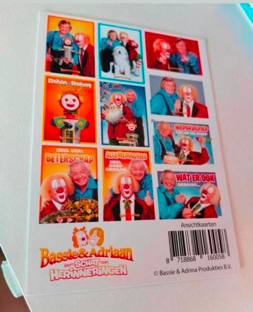Bassie en Adriaan kaart., Ophalen of Verzenden, Zo goed als nieuw, Tv, Foto of Kaart