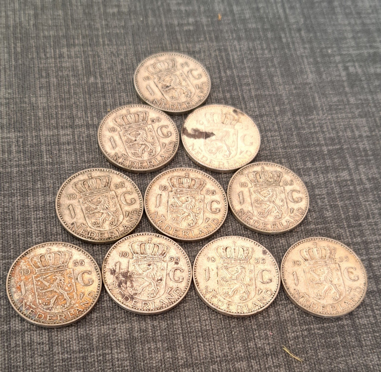 zilveren guldens 1955, Ophalen, Overige landen, Losse munt, Zilver