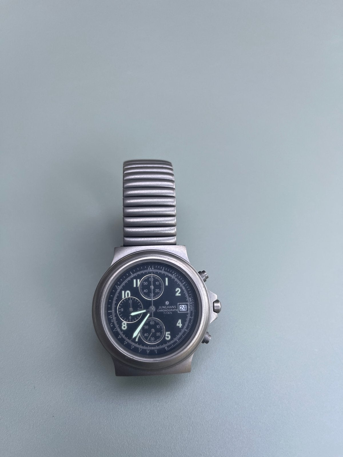 Junghans Chronograaf Titanium Herenhorloge, Sieraden, Tassen en Uiterlijk, Horloges | Heren, Gebruikt, Polshorloge, Ophalen, Overige merken
