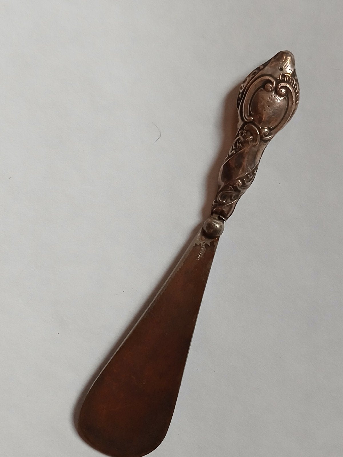 antiek oud zilver schoenlepel engels verzamelzilver heft, Antiek en Kunst, Ophalen, Zilver