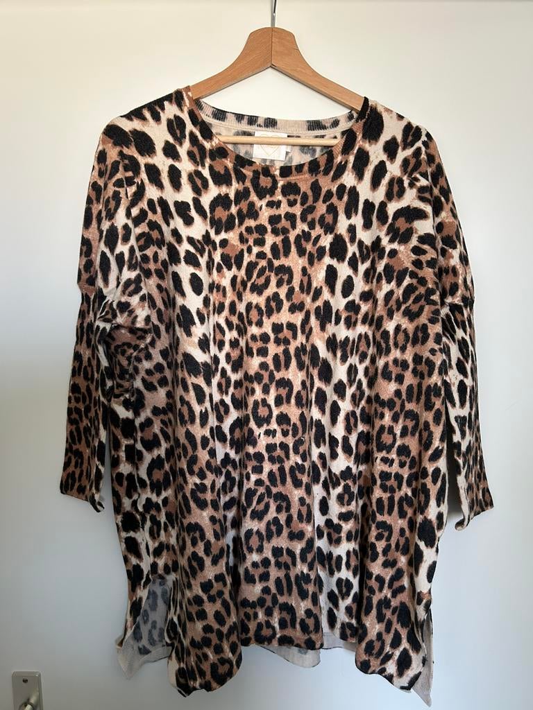Truitje Tijgerprint maat 46., Ophalen of Verzenden, Zo goed als nieuw, Maat 46/48 (XL) of groter, Bruin