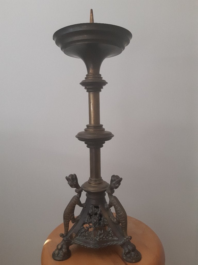 kandelaar,  koper/messing, Ophalen of Verzenden, Koper of Brons
