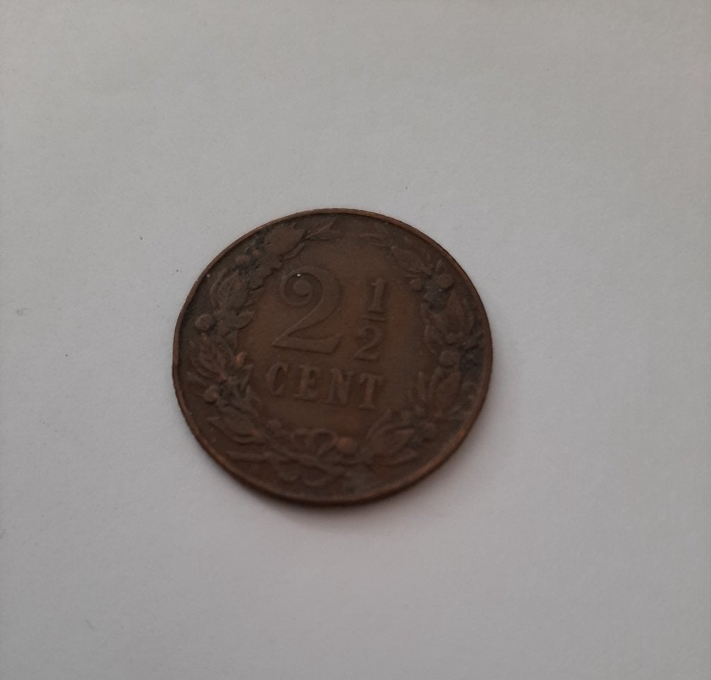 Nederland 2,5 cent 1904, Postzegels en Munten, Verzenden, Koningin Wilhelmina, Overige waardes, Losse munt