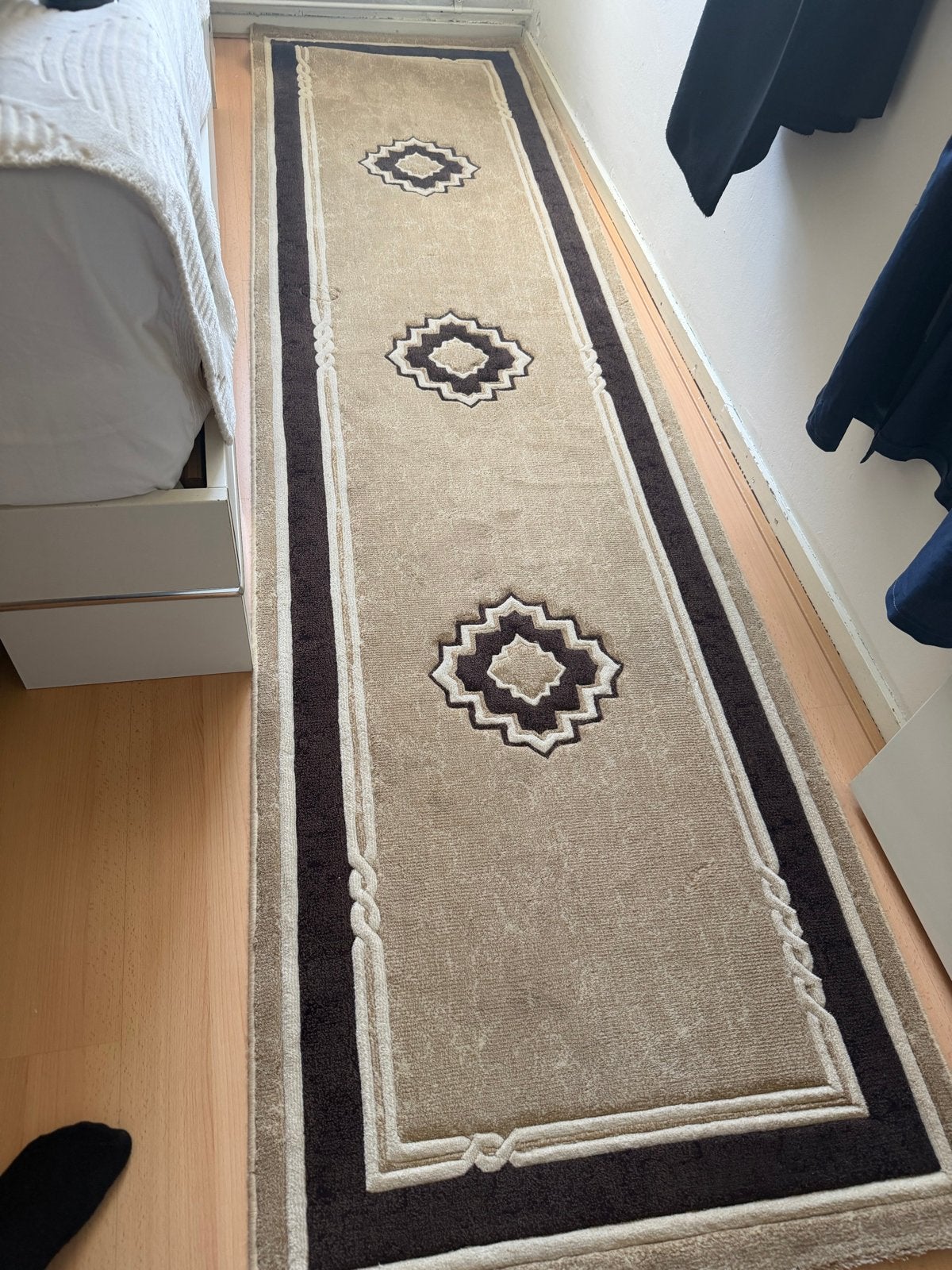 Tapijtset: 2 lopers (300x80cm & 150x80cm), Ophalen, Gebruikt, Beige, 200 cm of meer