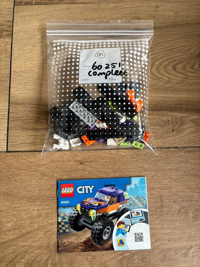LEGO City 60251 Monster Truck, Ophalen of Verzenden, Zo goed als nieuw, Complete set, Lego