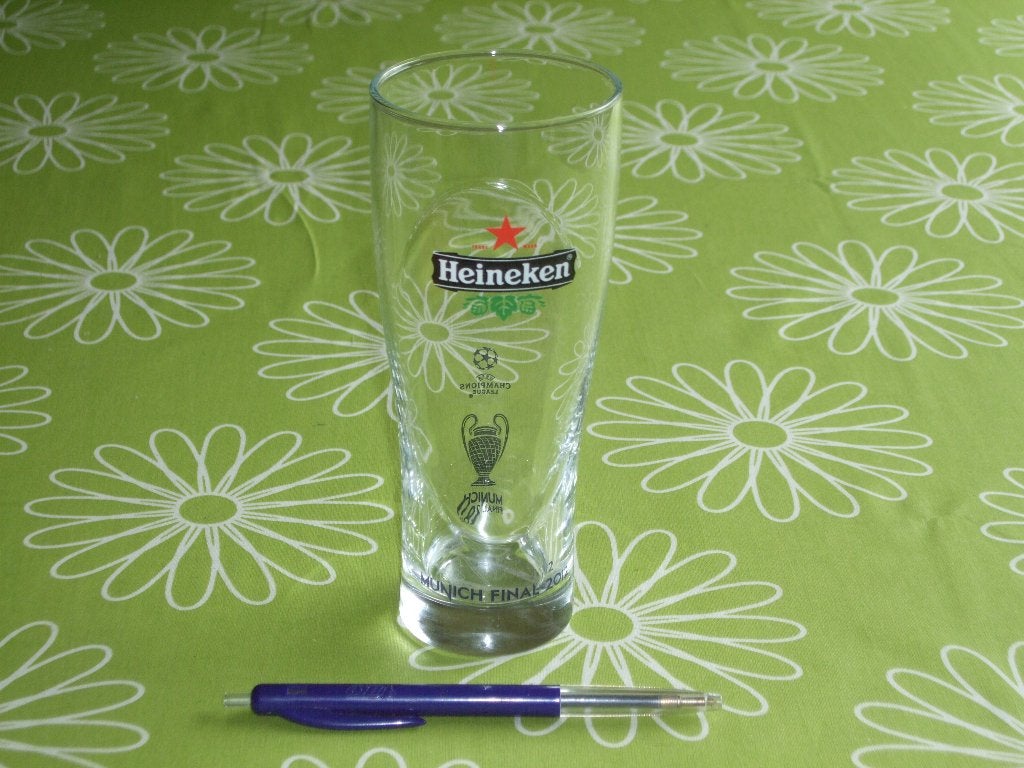 Heineken glas Champions League Munich Final 2012, Ophalen of Verzenden, Zo goed als nieuw, Buitenlandse clubs, Overige typen