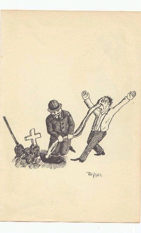 Roland Topor litho surrealisme, Ophalen of Verzenden