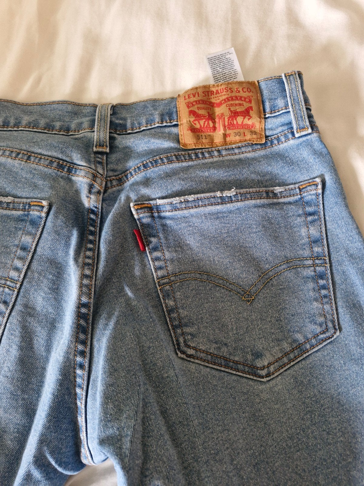 Levi's 511 Slim Fit Jeans - W30 L32, Blauw, Ophalen of Verzenden, W30 - W32 (confectie 38/40), Gedragen