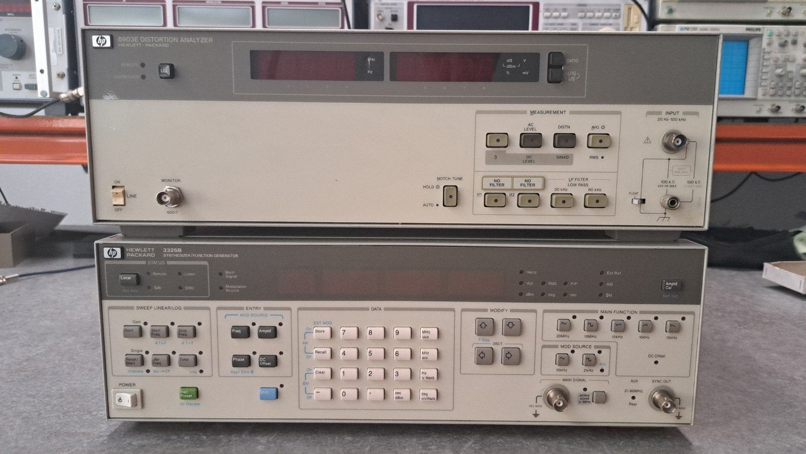 Hewlett Packard HP 8903E,  HP 3325B, Doe-het-zelf en Verbouw, Meetapparatuur, Ophalen, Gebruikt, Overige meters