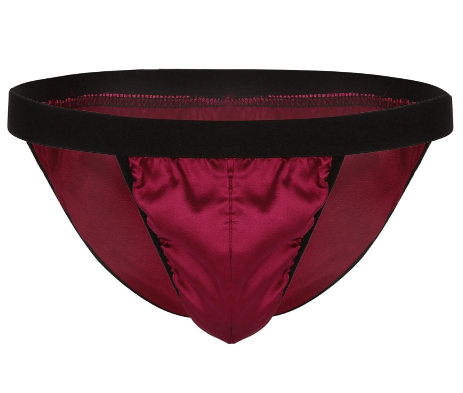 Rode satijnen slip / heren mannen onderbroek glimmende, Verzenden, Rood, Slip