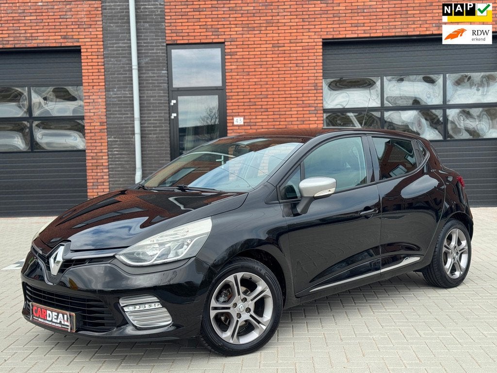 Renault Clio 0.9 TCe GT LINE 2015 | AIRCO|NAVI|LMV|NAP, Auto's, Voorwielaandrijving, Stof, Zwart, 540 kg