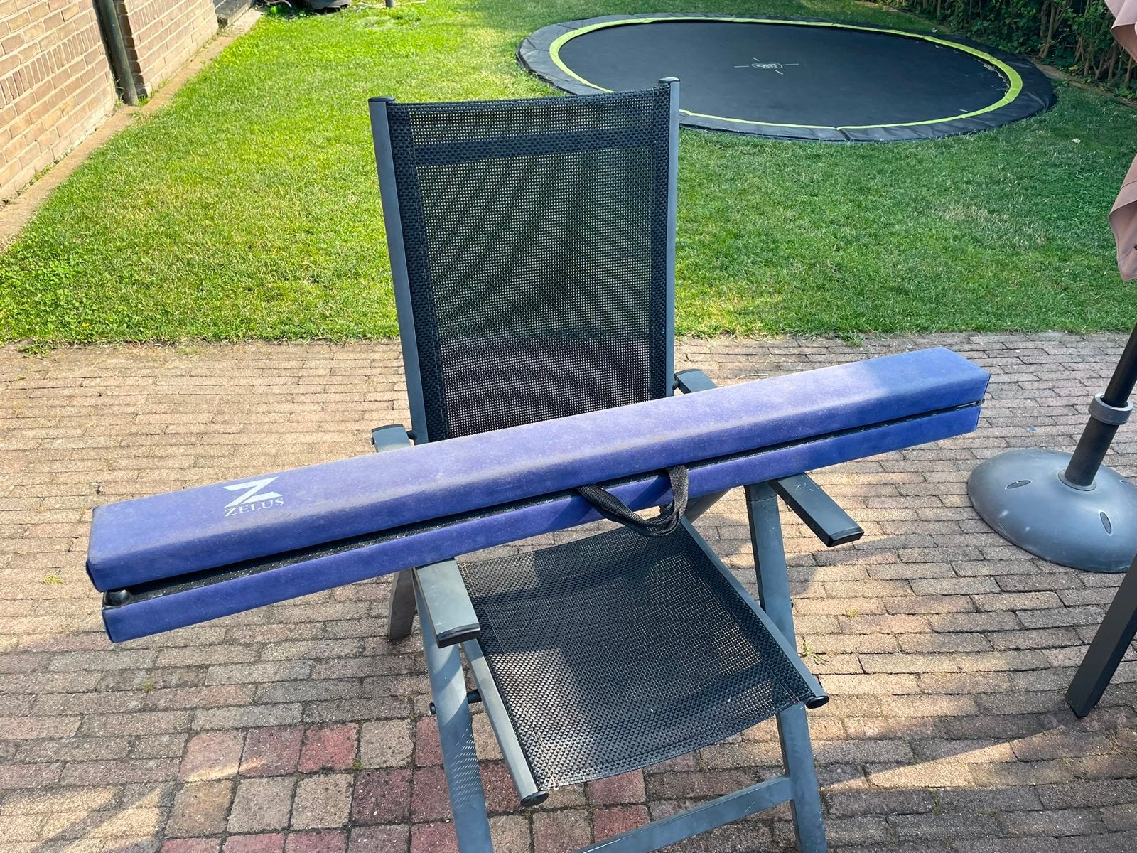 Zelus opvouwbare turnbalk - Blauw, Sport en Fitness, Turnen, Ophalen, Gebruikt, Maat 36 t/m 42, Blauw
