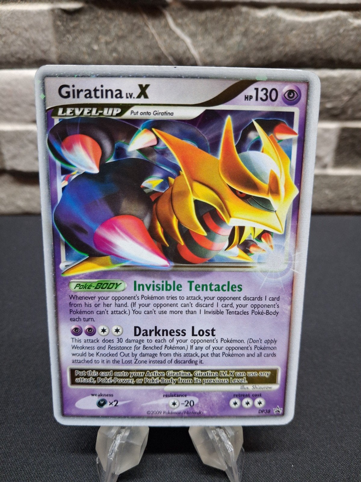 Giratina LV.X Pokémon Kaart - Platinum Base Set, Ophalen of Verzenden, Zo goed als nieuw, Losse kaart