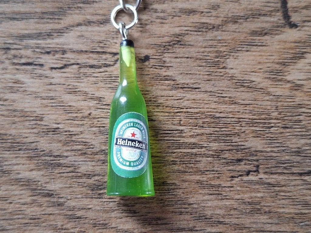 Sleutelhanger : Flesje : Heineken Bier !!, Info@keycharms.nl, Overige typen, Nieuw, Medemblik