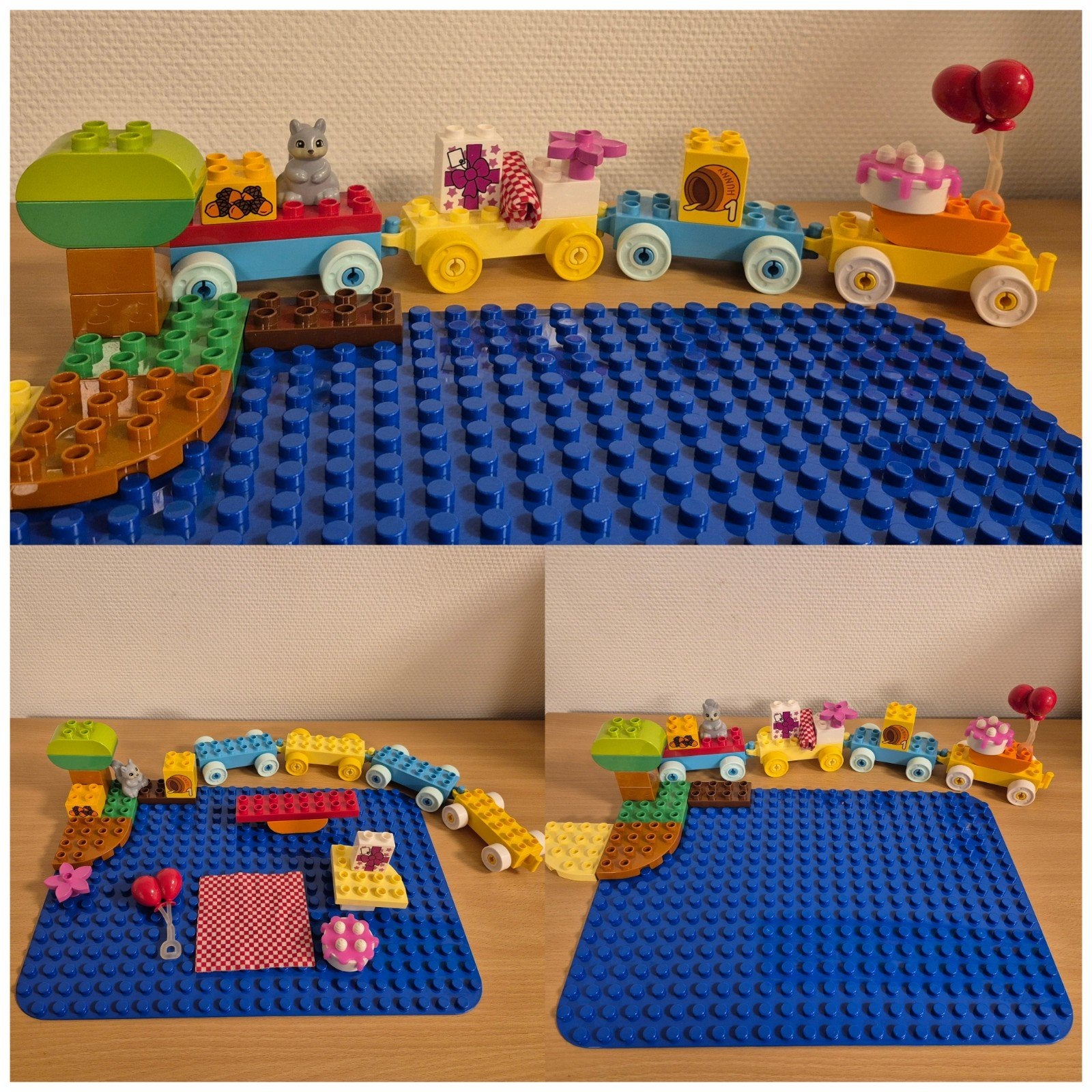 Duplo picknick verjaardag set treintje en bouwplaat! Q, Kinderen en Baby's, Ophalen of Verzenden, Zo goed als nieuw, Duplo