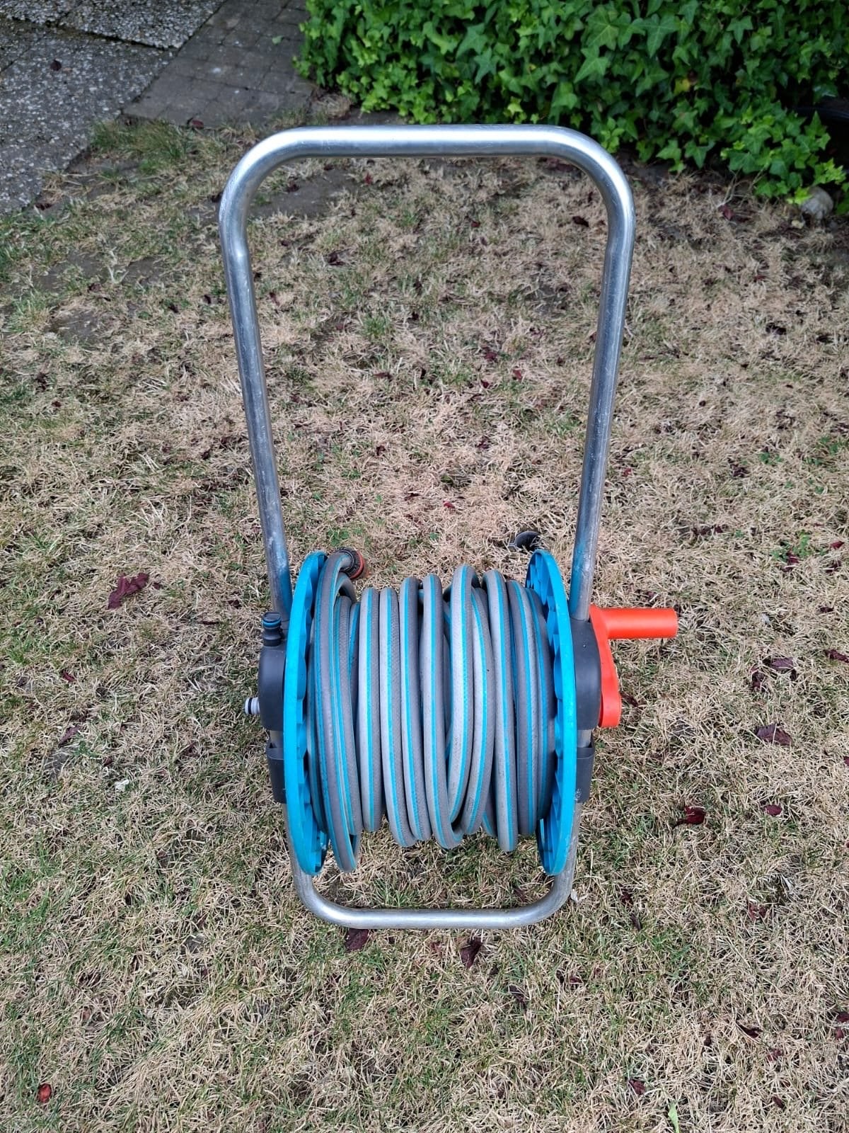 Gardena tuinslang met haspel - 15 meter, Tuin en Terras, Tuinslangen, Ophalen, Gebruikt, Tuinslanghaspel