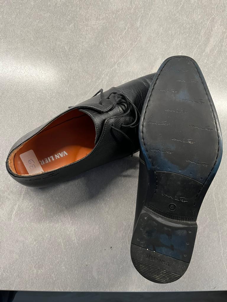 Zwarte nette schoenen van Lier mt 8/42, Kleding | Heren, Schoenen, Ophalen of Verzenden, Zo goed als nieuw, Zwart