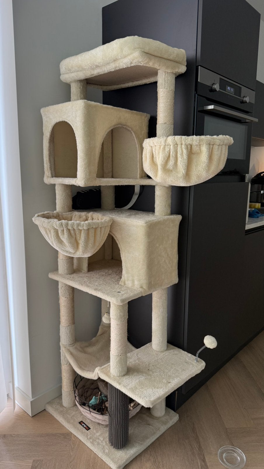 Beige krabpaal 175cm, Dieren en Toebehoren, Krabmeubelen, Ophalen, Zo goed als nieuw, Krabpaal