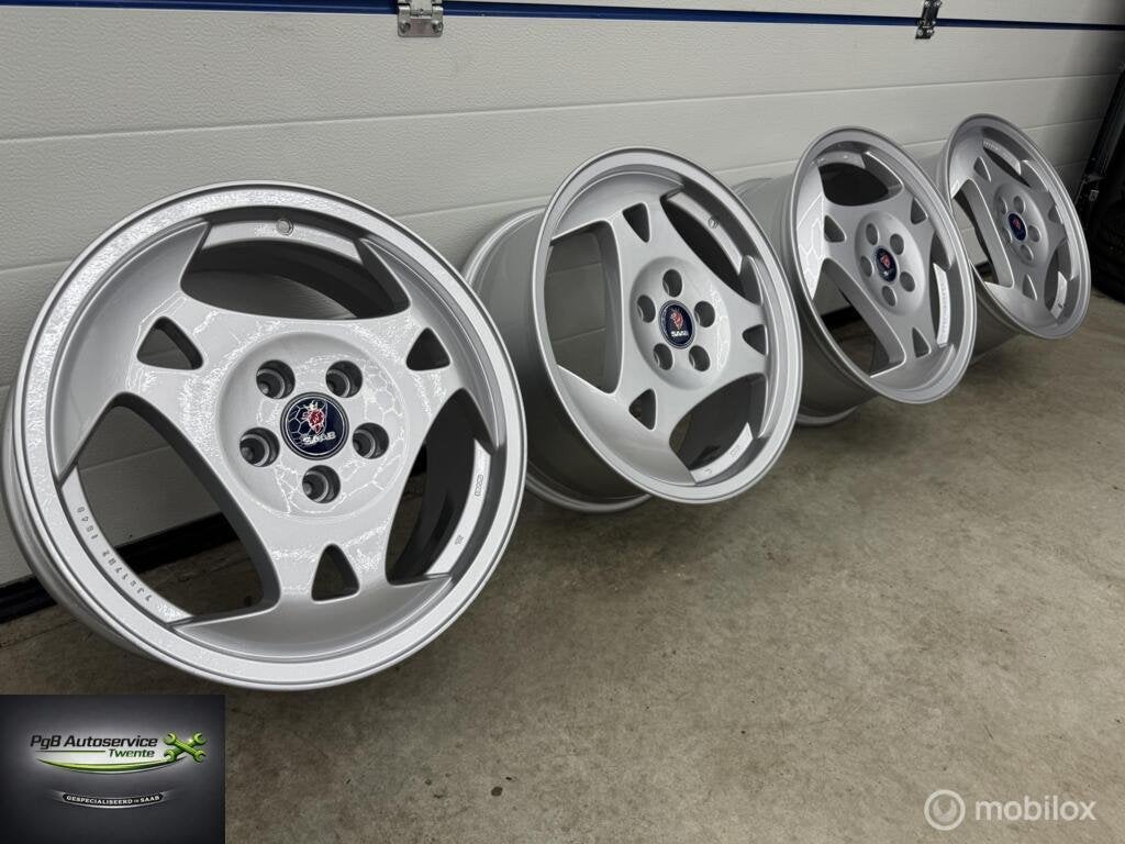 Saab alu 28 Aero velgen nieuw gecoat, Auto-onderdelen, Banden en Velgen, Gebruikt, Velg(en), Ophalen of Verzenden