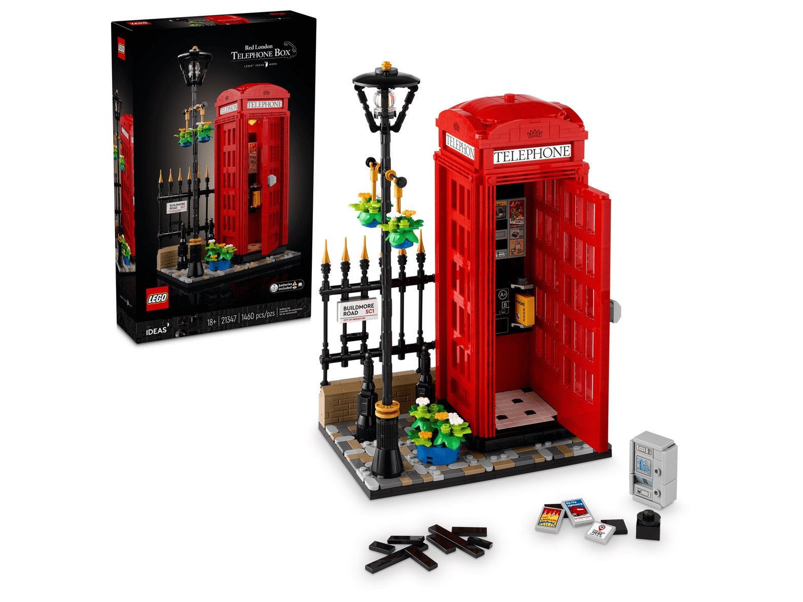 LEGO Ideas 21347 Rode Londense Telefooncel, Compleet, Lego, Architecture, Ophalen of Verzenden